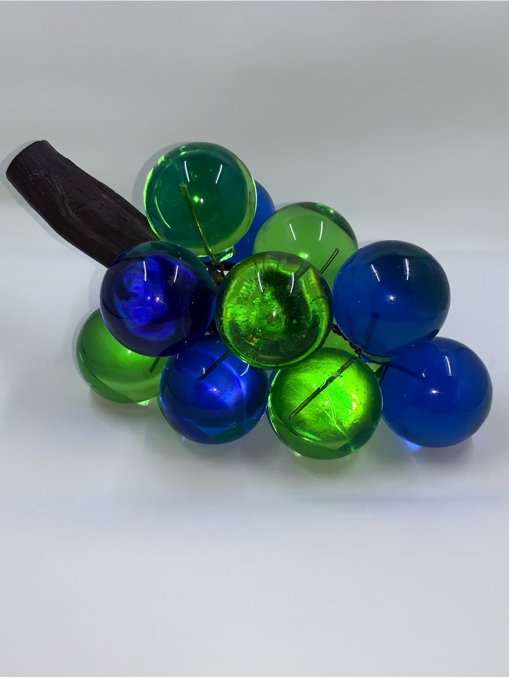 Vintage Custer Lucite Green and Blue Custer Grapes